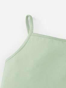 SHEIN Rompers Em bé màu trơn - Màu xanh Bạc hà - Xem 4