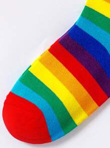 Tất phi hành đoàn họa tiết sọc cầu vồng - Nhiều màu - Xem 10