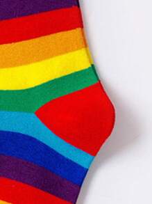 Tất phi hành đoàn họa tiết sọc cầu vồng - Nhiều màu - Xem 11
