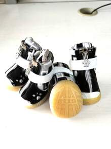 4入組透氣寵物鞋子適用於狗狗和貓適用於戶外