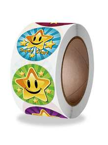 500pcs Star & Slogan Graphic Incentive Sticker, Cute Multi-purpose Encouraging Sticker For Teacher Reward Motivational - Multicolor - View 2