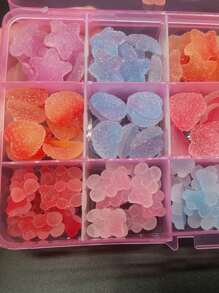 Kawaii配件指甲藝術吊飾120件糖果指甲藝術設計3d吊飾鑽石diy美甲