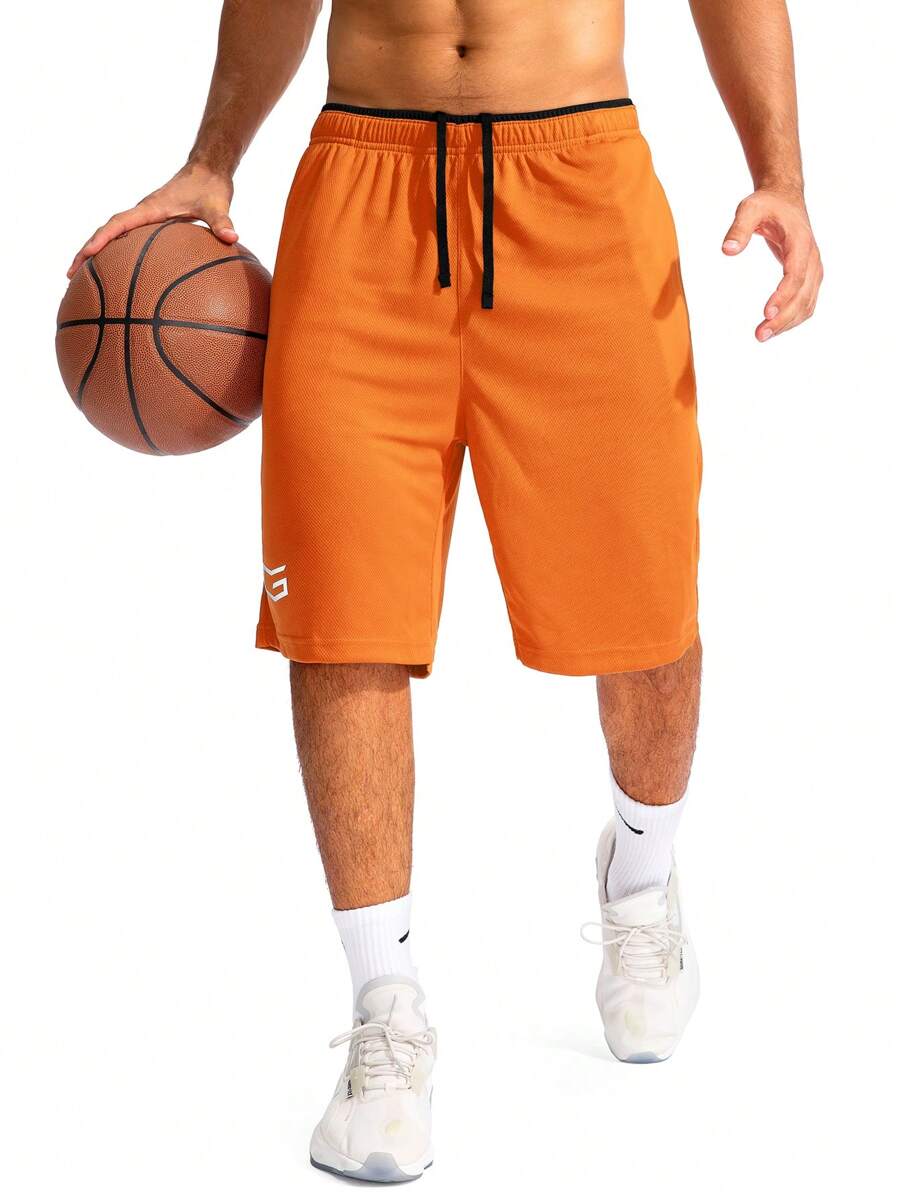 G Gradual Quần Short Nam Dây kéo Hình học Giải trí - trái cam - Xem 1