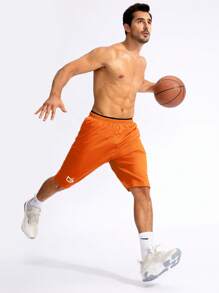 G Gradual Quần Short Nam Dây kéo Hình học Giải trí - trái cam - Xem 3