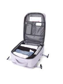 Solid Colour Laptop Backpack For Business - Mauve Purple - View 4