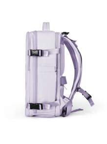 Solid Colour Laptop Backpack For Business - Mauve Purple - View 8