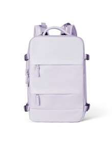 Solid Colour Laptop Backpack For Business - Mauve Purple - View 7