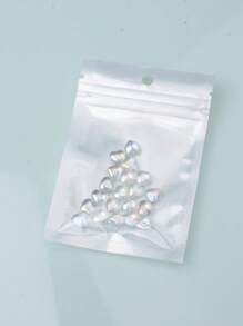 20 Cái/gói 0.8Cm Hạt Hình Trái Tim Nhỏ Cho Tự Làm Trang Sức - trắng - Xem 3