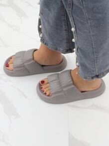 Dép Xỏ Ngón Màu Xám Thời Trang Cho Nữ, Dép EVA Một Băng - Xám - Xem 2