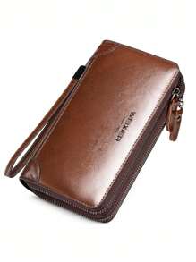 Bolsa Vintage para Homens, Bolsa com Alça de Mão e Punho, Bolsa para Celular, Carteira de Embreagem Multiuso para Homens, Carteira, Carteira Longa, Carteira com Alça de Pulso