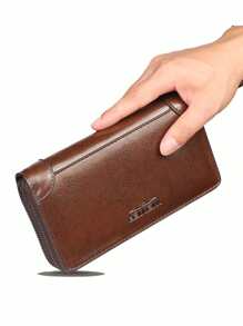 Bolsa Vintage para Homens, Bolsa com Alça de Mão e Punho, Bolsa para Celular, Carteira de Embreagem Multiuso para Homens, Carteira, Carteira Longa, Carteira com Alça de Pulso