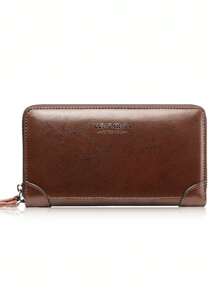 Bolsa Vintage para Homens, Bolsa com Alça de Mão e Punho, Bolsa para Celular, Carteira de Embreagem Multiuso para Homens, Carteira, Carteira Longa, Carteira com Alça de Pulso