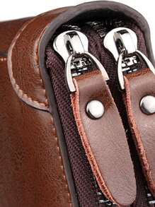 Bolsa Vintage para Homens, Bolsa com Alça de Mão e Punho, Bolsa para Celular, Carteira de Embreagem Multiuso para Homens, Carteira, Carteira Longa, Carteira com Alça de Pulso