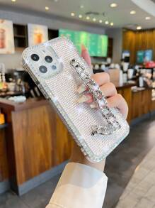 Vỏ điện thoại trang trí rhinestone có dây đeo tay - Nhiều màu - Xem 2