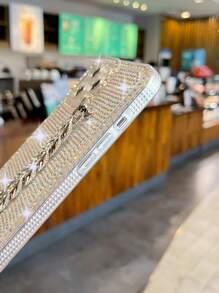 Vỏ điện thoại trang trí rhinestone có dây đeo tay - Nhiều màu - Xem 3