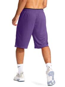 G Gradual Quần Short Nam Dây kéo Hình học Giải trí - Màu tím - Xem 2