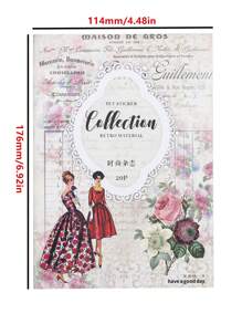 20入組人物圖形什錦貼紙復古多用途貼紙工藝品、裝飾品、手帳 - 彩色 - 查看 2