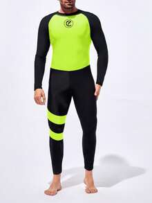 Manfinity Nam bơi một mảnh Khối Màu Sọc - Nhiều màu - Xem 3