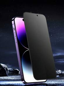 1 件装 Apple 全屏磨砂碳纤维防窥防摔屏幕保护膜 适用于 iPhone 11-16 Pro Max - 黑色 - 查看 1