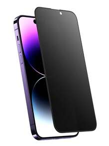 1 件装 Apple 全屏磨砂碳纤维防窥防摔屏幕保护膜 适用于 iPhone 11-16 Pro Max - 黑色 - 查看 2