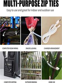 100入組樹脂電纜紮帶用於電氣設備供應極簡白色電纜紮帶