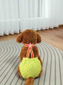 1pc Polka Dot Pattern Pet Sanitary Pants For Dog And Cat For Healthy - Multicolor - View 1