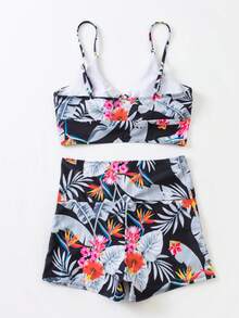 Bộ bikini dây rút in họa tiết nhiệt đới đi biển mùa hè - Nhiều màu - Xem 6