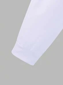 Manfinity Homme 男士鳥印花T恤和運動褲 - 白色 - 查看 4