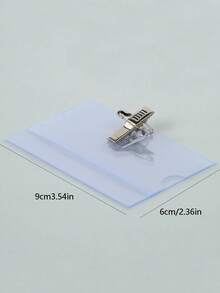 2pcs Clear Card Cover With Clip, Simple Portable Card Holder For Office, School, Student