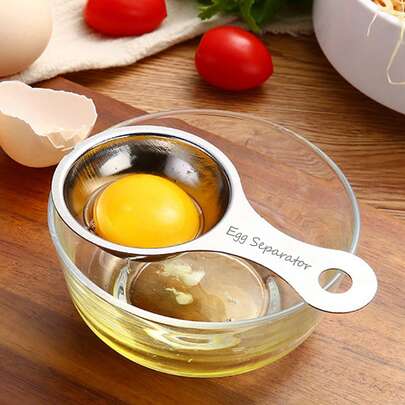 1pc Stainless Steel Egg Separator, Yolk White Divider, Egg Yolk Separator Tool, Kitchen Tool