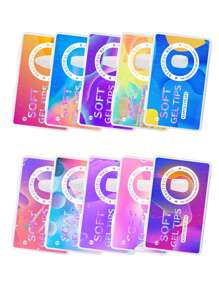 Get Glamorous with 420pcs Short Round Transparent Full Cover Matte Clear Acrylic Ultra-thin False Nail Tips For Women And Girls - Clear - View 1