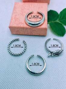 3入組打結細節戒指