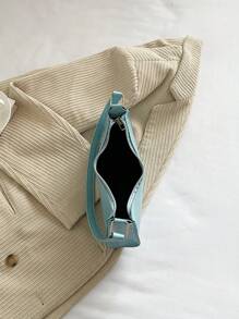 鱷魚壓紋法棍包 - 淺藍色 - 查看 7