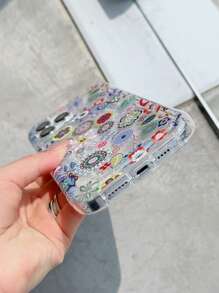 Ốp điện thoại trong suốt họa tiết hoa - Nhiều màu - Xem 3