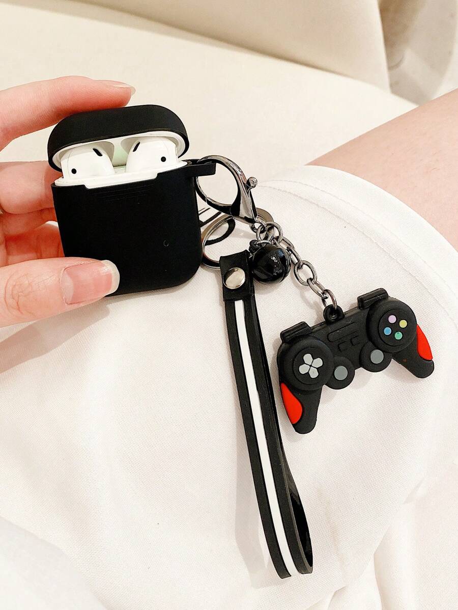 Gamepad Charm Silicone Case Compatible With Airpods For AirPods1/2 AirPods Pro - Black - View 1