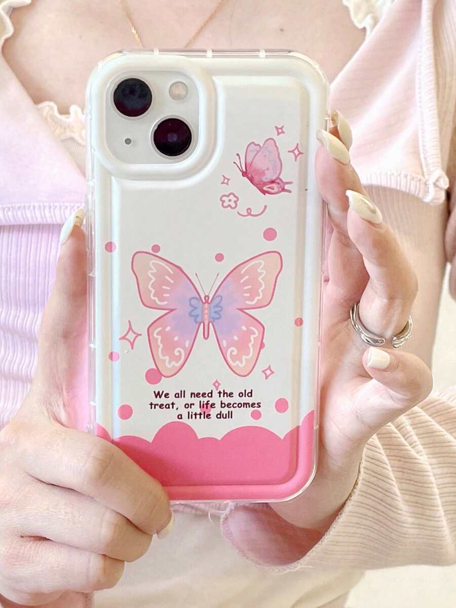 Vỏ điện thoại in hình bướm - Nhiều màu - Xem 1