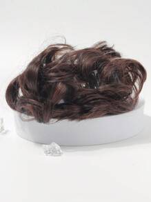 Claw Clip Short Curly Synthetic Hair Updo - Chocolate Brown - View 5