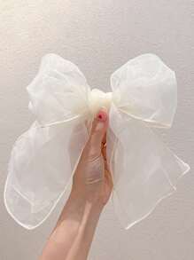 1pc Women Bow Decor Elegant Hair Clip For Hair Decoration Cute