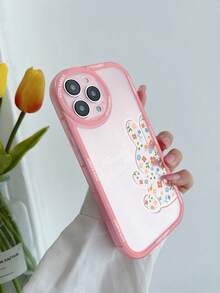 Vỏ điện thoại in hình con thỏ - Màu Hồng  San hô - Xem 2