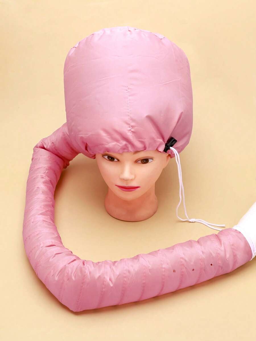1pc Pink Hairdressing Oil Warmer Hat Hair Dryer Soft Hat Heating Drying Cap,Back To School,Travel Holiday Essentials,Hair Accessories For Women - Pink - View 1