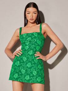 SHEIN BAE Vestido Camiseta Floral Jacquard, Vestido Mini Plissado de Pescoço Quadrado de Cor Sólida, Vestido Sem Costas Rosa com Manga Bolha Sem Alças, Vestido de Estilo Palaciano para Férias de Verão, Elegante, Roupas de Praia para Mulher / Vestido de Convidada de Casamento / Vestido de Chá de Panela Branco, Vestido de Formatura / Conjunto de Formatura, Roupas de Brunch para Mulheres, Roupa de Show de Mulheres / Roupas de Rave Festival / Roupa de Show de País / Roupas de Ibiza / Roupas de Nashville, Férias, Férias, Modesto, Roupas de Mulher para Férias Tropicais, Gyaru, Roupas de Verão / Roupas de Verão, Roupas de Primavera para Mulheres, Vestido para Encontro à Noite, Vestido de Dama de Honra Mini, Vestido Preto Elegante Pequeno, Primavera/Verão