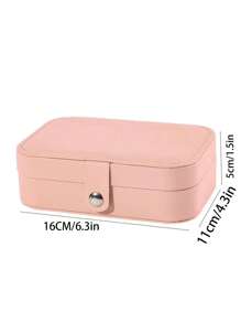 1 Máy Tính Di Động Trang Sức Hộp Đựng Đồ, Tối Giản Đồng Bằng Đa Lưới Vòng Trang Sức Hộp Bảo Quản Cho Du Lịch - Màu xanh lam - Xem 2