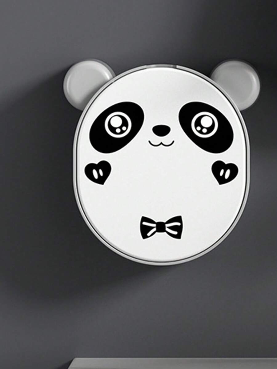 1入組肥皂卡通可愛熊貓設計掛壁式肥皂盒適用於浴室 - 白色 - 查看 1