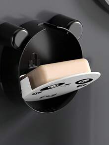 1入組肥皂卡通可愛熊貓設計掛壁式肥皂盒適用於浴室 - 白色 - 查看 2