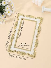 1pc European Style Rose Flower Switch Sticker, Double Switch Cover, Wall Decal, Suitable For Halloween, Christmas, And Home Decor - White - View 4