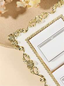 1pc European Style Rose Flower Switch Sticker, Double Switch Cover, Wall Decal, Suitable For Halloween, Christmas, And Home Decor - White - View 6