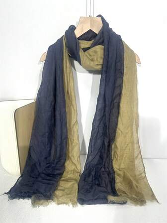 Pañuelo de dos tonos ribete crudo