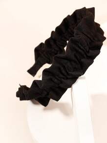 1入組女士黑色時尚髮箍適用於頭髮裝飾用品 - 黑色 - 查看 3