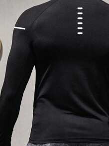 Manfinity Sport Corelite Sudadera con capucha de manga raglán de estilo informal para hombre, de manga larga, tipo jogger, para hacer deporte, estilo novio, transpirable para otoño - Negro - Ver 4