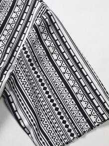 Manfinity RSRT Men Stripe Print Shirt - Black and White - View 6